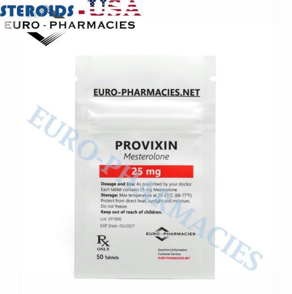 Bag containing 50 pills of Provixin (Proviron) (25mg/tab) from Euro-Pharmacies
