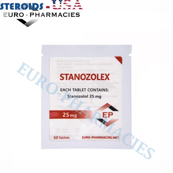 Bag containing 50 pills of Stanozolex 25 (Winstrol) (25mg/tab) from Euro-Pharmacies