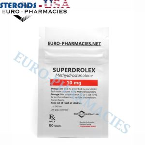 Bag containing 100 pills of Superdrolex (Methyldrostanolone) (10mg/tab) from Euro-Pharmacies