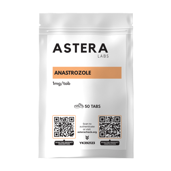 Anastrozole 50 Tablets by Astera Labs - Aromatase inhibitor used to reduce estrogen levels, commonly used in breast cancer treatment and hormone therapy