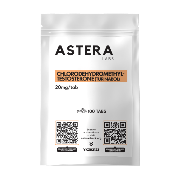 Chlorodehydromethyltestosterone (Turinabol) 20mg/tab by Astera Labs - Oral anabolic steroid for muscle growth, strength enhancement