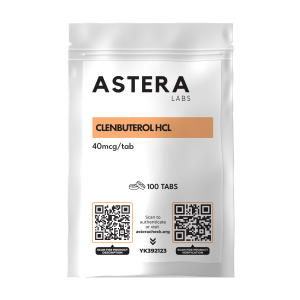 Clenbuterol HCL 40mcg/tab by Astera Labs - Bronchodilator commonly used for asthma treatment and fat loss