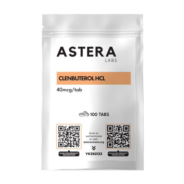 Clenbuterol HCL 40mcg/tab by Astera Labs - Bronchodilator commonly used for asthma treatment and fat loss