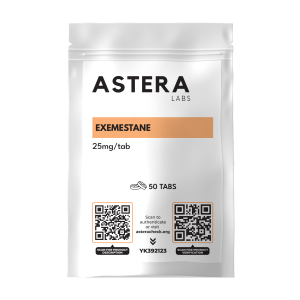 Exemestane 25mg/tab by Astera Labs - Aromatase inhibitor used to treat hormone receptor-positive breast cancer in postmenopausal women