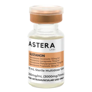 Vial of Sustanon 300 with a blend of four testosterone esters at 300 mg/ml for hormonal support and performance enhancement