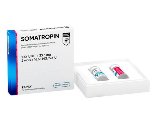 HGH Somatropin (Liquid) – 100 IU (2 Vials x 50 IU) by Hilma Biocare